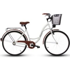 Naiste linnaratas Goetze Eco 26", valge/pruun цена и информация | Велосипеды | kaup24.ee
