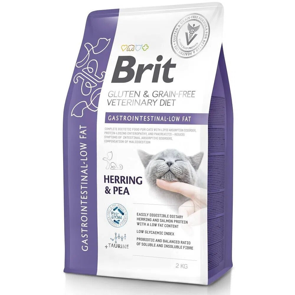 Brit Veterinary Diets Cat seedesüsteemi häiretega kassidele koos heeringa, herneste ja lõhega, 5 kg hind ja info | Kuivtoit kassidele | kaup24.ee