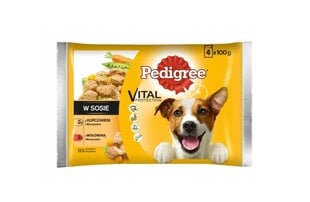 Pedigree täiskasvanud koertele koos kana ja veiselihaga, 52x100 g hind ja info | Konservid koertele | kaup24.ee