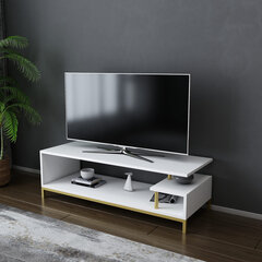 TV alus Asir, 120x44,6x37,6 cm, kuldne/valge hind ja info | TV alused | kaup24.ee