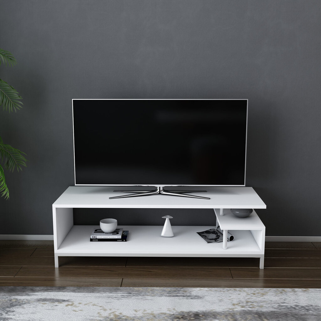 TV alus Asir, 120x44,6x37,6 cm, valge hind ja info | TV alused | kaup24.ee