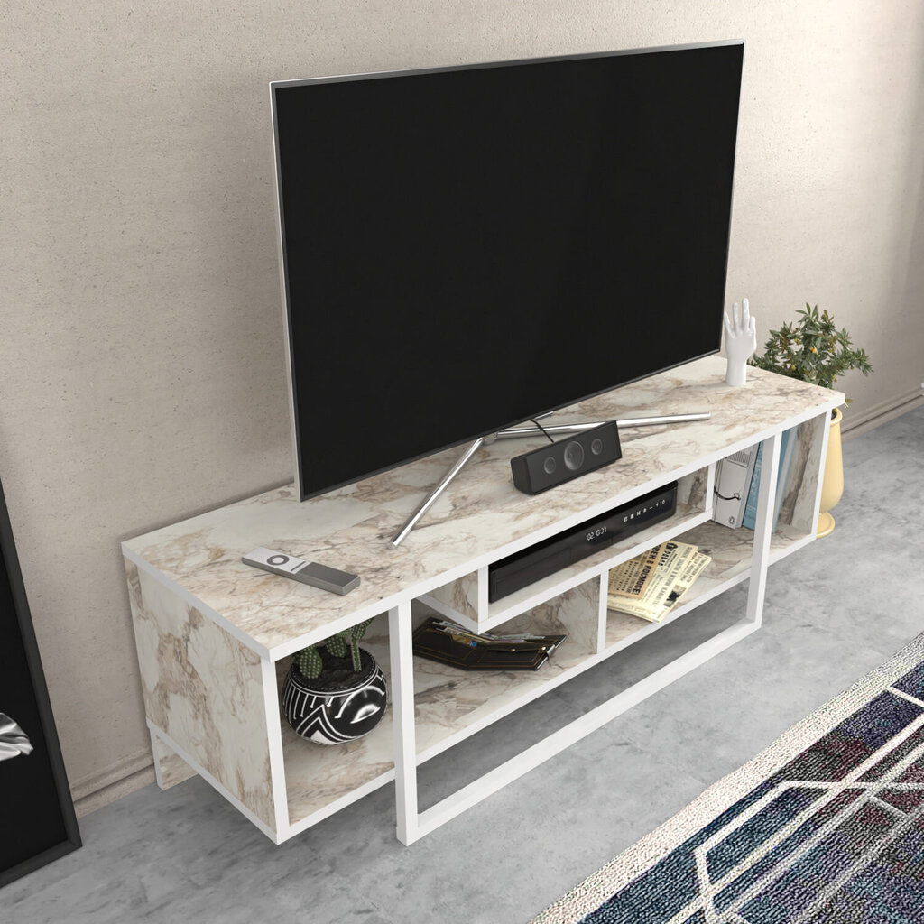 TV alus Asir, 120x35,2x40,2 cm, valge цена и информация | TV alused | kaup24.ee