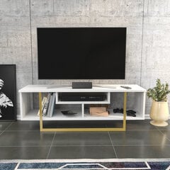 TV alus Asir, 120x35,2x40,2 cm, valge/kuldne hind ja info | TV alused | kaup24.ee