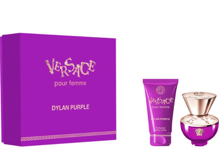 Versace Pour Femme Dylan Purple komplekt naistele: parfüümvesi EDP, 30 ml + kehakreem, 50 ml цена и информация | Naiste parfüümid | kaup24.ee