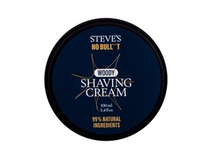 Крем для бритья Steve&#39;s No Bull***t Woody Shaving Cream, 100 мл цена и информация | Косметика и средства для бритья | kaup24.ee