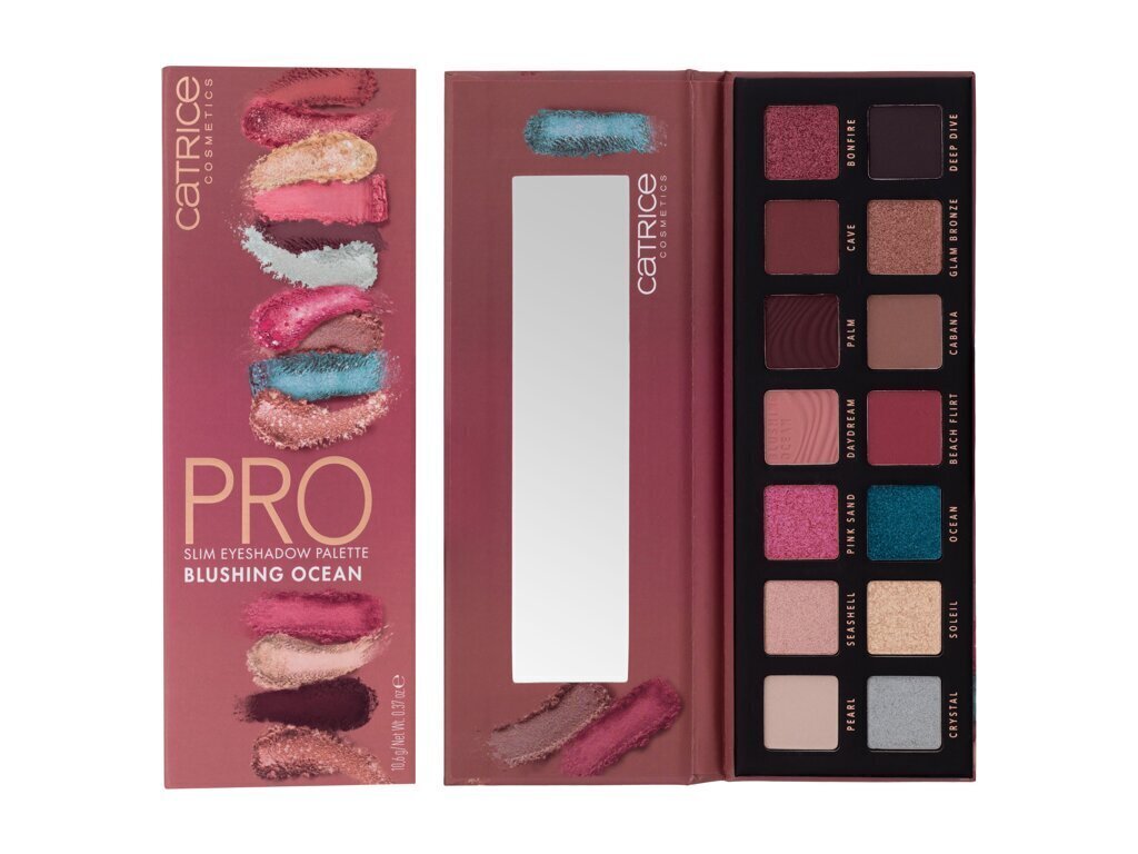 Catrice Eyeshadow Palette Pro Slim Blushing Ocean, 10,6 g цена и информация | Ripsmetušid, lauvärvid, silmapliiatsid, seerumid | kaup24.ee