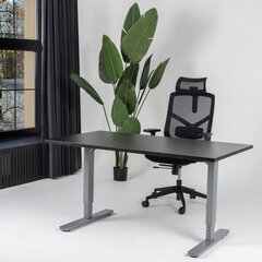 Регулируемый стол Ergostock Forza line, 160x80 см, черный/цвета антрацита цена и информация | Компьютерные, письменные столы | kaup24.ee