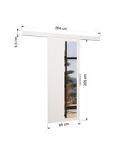 Двери для ниши с зеркалом Malta 80, белые цена и информация | Шкафы | kaup24.ee