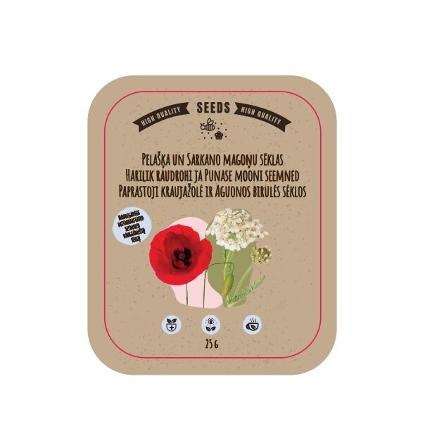 Punase mooni ja raudrohu seemned Ecobreez, 25 g hind ja info | Lilleseemned | kaup24.ee