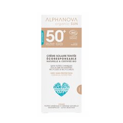 Alphanova Sun SPF50 lõhnatu tooniv mineraalne veekindel päikesekreem näole, toon Nude 50 g hind ja info | Isepruunistavad kreemid | kaup24.ee