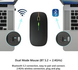 Juhtmeta hiir 2 USB A – USB C цена и информация | Мыши | kaup24.ee