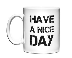 Чашка с изображением счастливого дня и среднего пальца, белая цена и информация | Оригинальные кружки | kaup24.ee