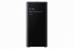 Samsung EF-ZG975CBE Оригинальный Clear view особо тонкий чехол-книжка для Galaxy S10+ Черный цена и информация | Чехлы для телефонов | kaup24.ee