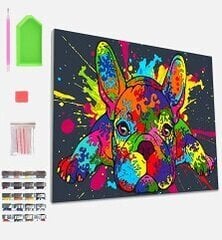 Teemantmosaiik, Prantsuse buldog Splat Planet, 30x40 cm цена и информация | Алмазная мозаика | kaup24.ee