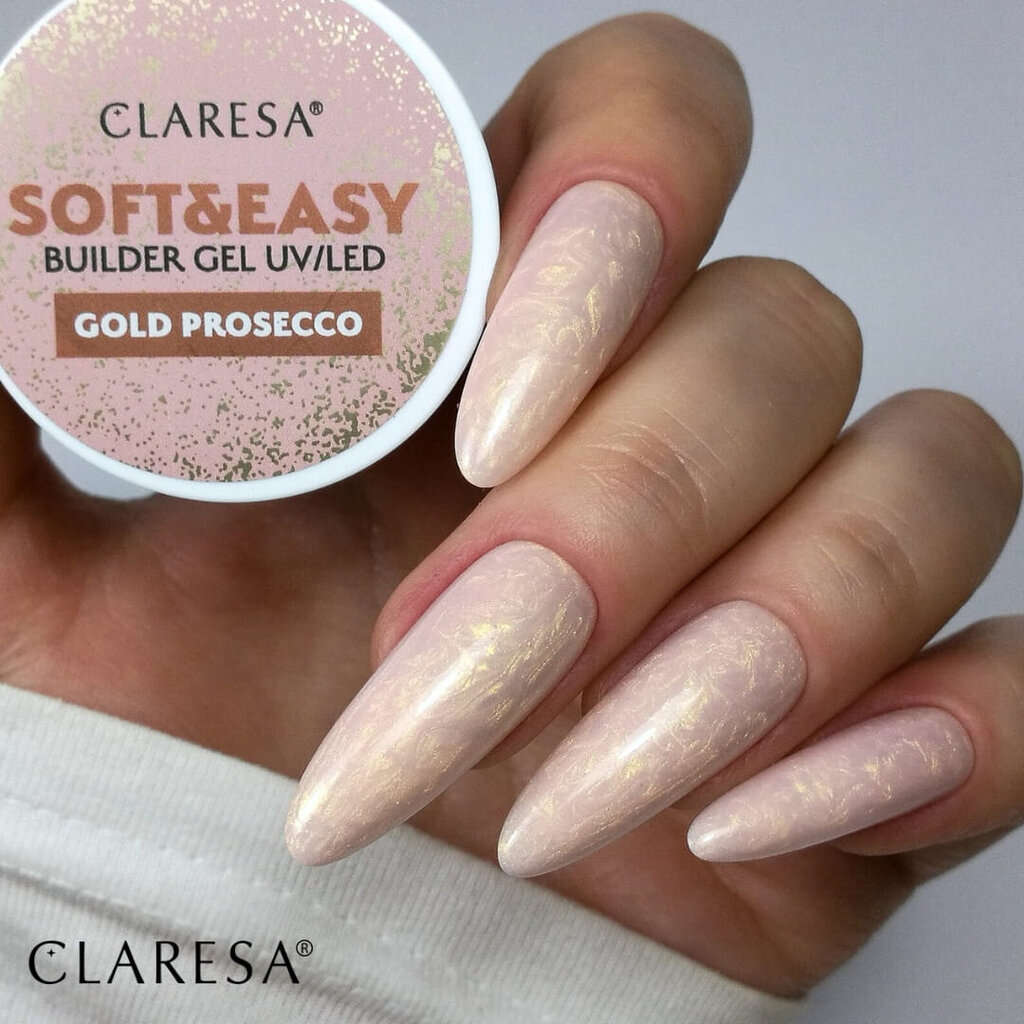 Ehitusgeel Claresa Soft&Easy Builder Gel UV/LED Gold Prosecco, 90g цена и информация | Küünelakid, küünetugevdajad | kaup24.ee