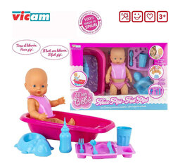 Beebinukk vanni ja nõudega Pipi Vicam hind ja info | Tüdrukute mänguasjad | kaup24.ee