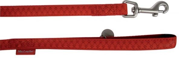 Jalutusrihm koertele Zolux Mac Leather, 15 mm/1,2 m, punane hind ja info | Koerte jalutusrihmad | kaup24.ee