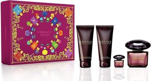 Versace Crystal Noir tualettvesi 90 ml + tualettvesi 5 ml + kehakreem 100 ml + dušigeel 100 ml цена и информация | Женские духи | kaup24.ee