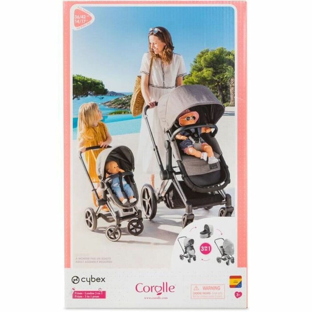 Nukukäru Corolle Cybex 3 in1 Pram (62 x 70 x 40,5 cm) цена и информация | Tüdrukute mänguasjad | kaup24.ee