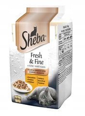 Sheba Fresh and Fine täiskasvanud kassidele koos kana, kalkuni ja linnulihaga, 6x50 g hind ja info | Konservid kassidele | kaup24.ee