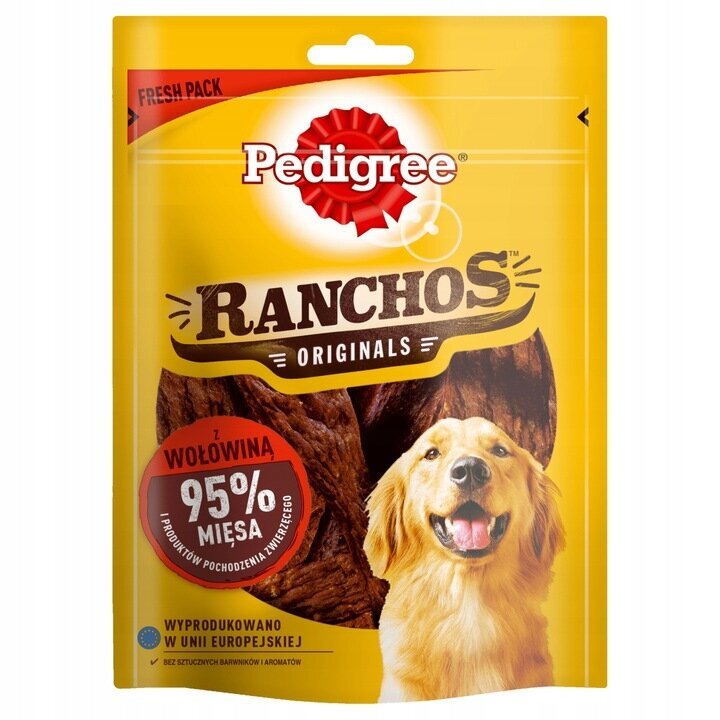 Pedigree Ranchos Originals täiskasvanud koertele koos veiselihaga, 7x70 g цена и информация | Maiustused koertele | kaup24.ee