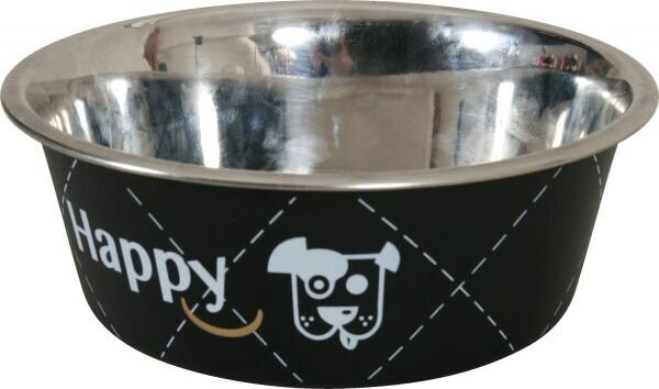 Kauss Zolux Inox Happy, 2,65 l, must hind ja info | Toidukausid loomadele | kaup24.ee
