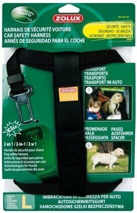 Turvavöö suurtele koertele Zolux, must hind ja info | Reisimise tarvikud | kaup24.ee