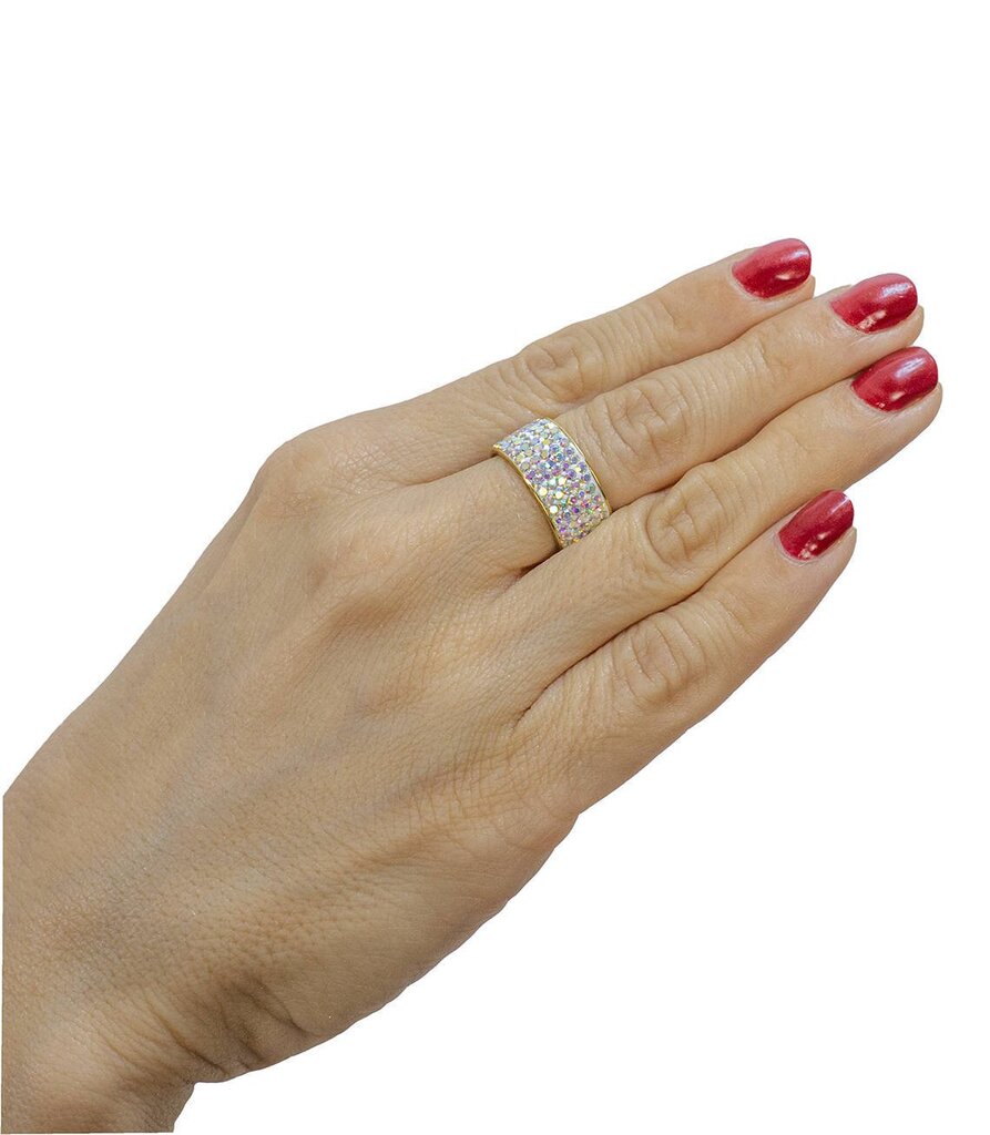 Kuldkristallidega sõrmus naistele 12969-225 hind ja info | Sõrmused | kaup24.ee