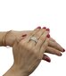 Kuldkristallidega sõrmus naistele 12969-225 hind ja info | Sõrmused | kaup24.ee