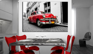 Картина - Cuban Classic Car (Red) 90x60 см цена и информация | Картины, живопись | kaup24.ee