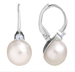 Brilio Silver hõbedased pärlitega kõrvarõngad EA955W hind ja info | Kõrvarõngad | kaup24.ee