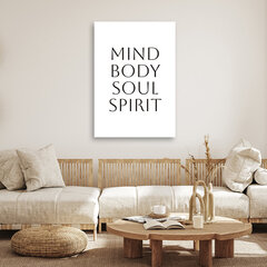 Seinapilt, Üleskirjutus Mind Body Soul Spirit hind ja info | Seinapildid | kaup24.ee