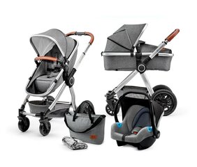 Универсальная коляска Kinderkraft VEO 3in1, grey цена и информация | Коляски | kaup24.ee