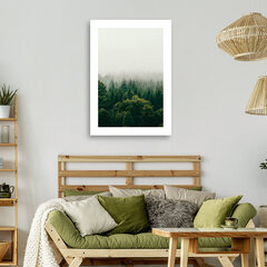 Холст принцип, лес в тумане 79,99 цена и информация | Настенные деревянные декорации | kaup24.ee