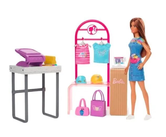 Nukukomplekt Barbie moedisainer цена и информация | Tüdrukute mänguasjad | kaup24.ee