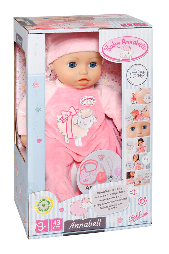 Nukk Baby Annabell Zapf Creation 710241, 43 cm цена и информация | Tüdrukute mänguasjad | kaup24.ee