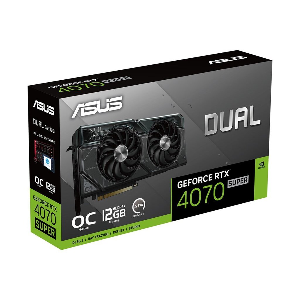 Asus Dual GeForce RTX 4070 Super OC Edition (90YV0K82-M0NA00) hind ja info | Videokaardid (GPU) | kaup24.ee