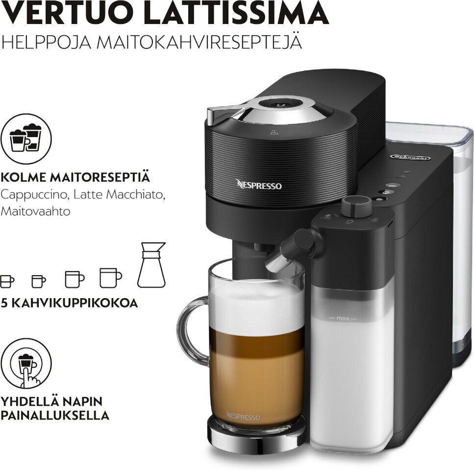 Nespresso Vertuo Lattissima ENV300.B hind ja info | Kohvimasinad | kaup24.ee