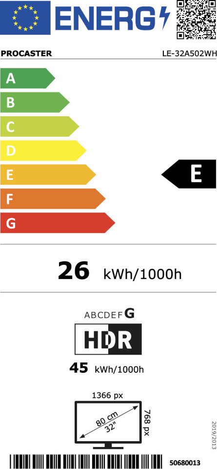 ProCaster LE-32A502WH hind ja info | Telerid | kaup24.ee