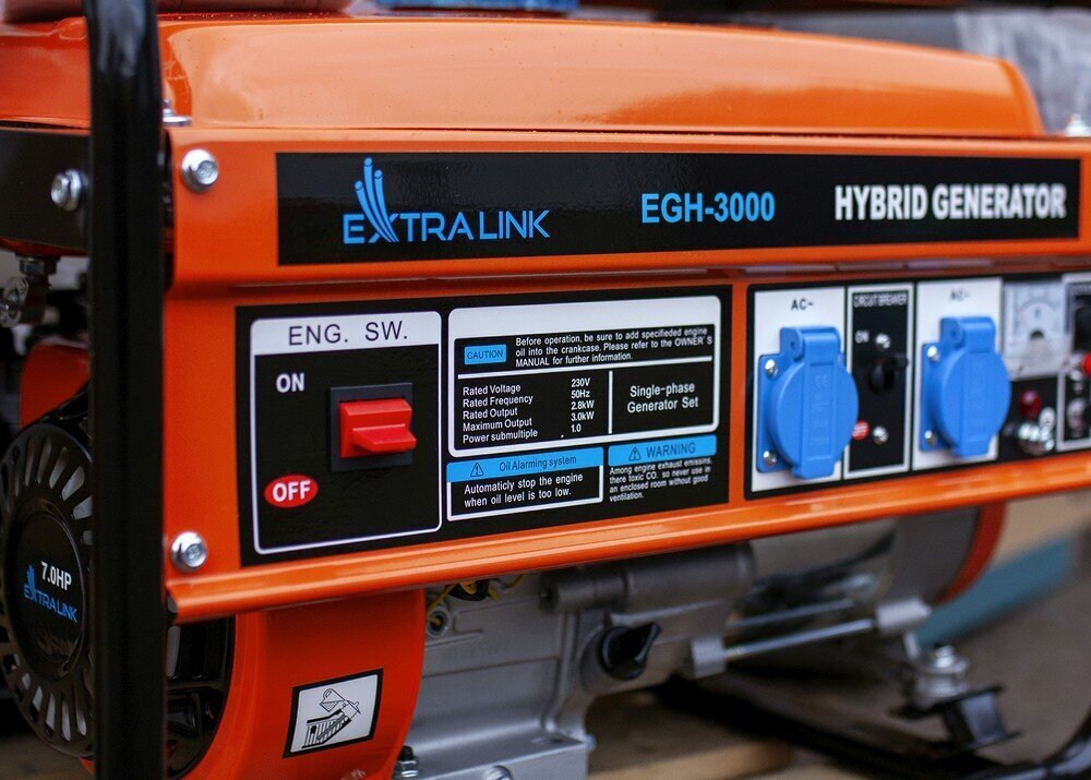 Bensiini elektrigeneraator Extralink EGH-3000, 3kW цена и информация | Generaatorid | kaup24.ee