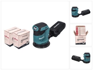 Makita DBO 180 Z aku ekstsentriline lihvmasin 18 V 125 mm + 2x Toolbrothers TURTLE lihvimiskomplekt - ilma akuta. ilma laadijata цена и информация | Шлифовальные машины | kaup24.ee