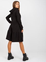 черное расклешенное платье-толстовка с воланами fresh made цена и информация | Платья | kaup24.ee