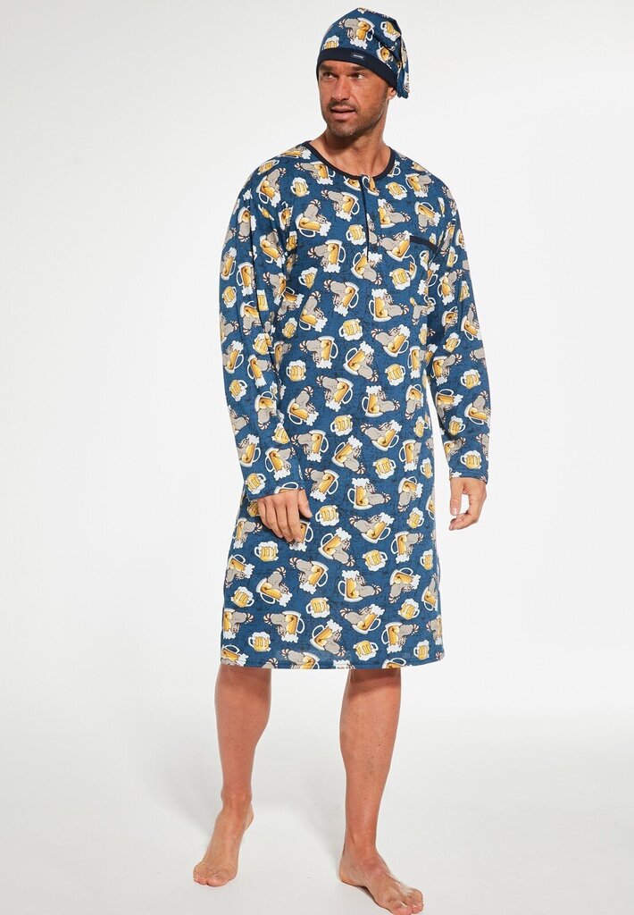 Ööpesu meestele 91397 5902458220601, sinine hind ja info | Meeste hommikumantlid, pidžaamad | kaup24.ee