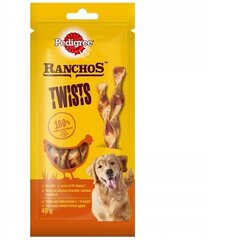 Pedigree Ranchos Twists täiskasvanud koertele kanaga, 12x40 g цена и информация | Лакомства для собак | kaup24.ee