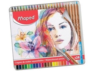 Akvarellpliiats Maped Artist 24 tk цена и информация | Принадлежности для рисования, лепки | kaup24.ee