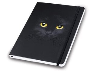 Märkmik Monocromo Black Cat 14.7x21 cm jooneline 96 lehte цена и информация | Тетради и бумажные товары | kaup24.ee