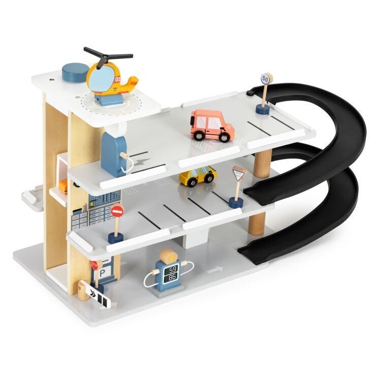 Puidust garaaž - parkimine ettevõttes Eco Toys 1088 hind ja info | Poiste mänguasjad | kaup24.ee