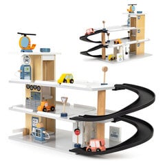 Деревянный гараж - парковка в Eco Toys 1088 цена и информация | Игрушки для мальчиков | kaup24.ee