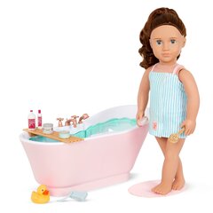 OUR GENERATION игровой набор ванна для куклы цена и информация | MUST Металлическая бутылочка с Ярким рисунком (без BPA) (500ml) для мальчиков от 3+ лет Серая с Машинкой | kaup24.ee