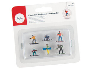 Miniplastist figuurid Rayher lumelaudurid, 1,5-2 cm, 6 tk цена и информация | Аппликации, декорации, наклейки | kaup24.ee